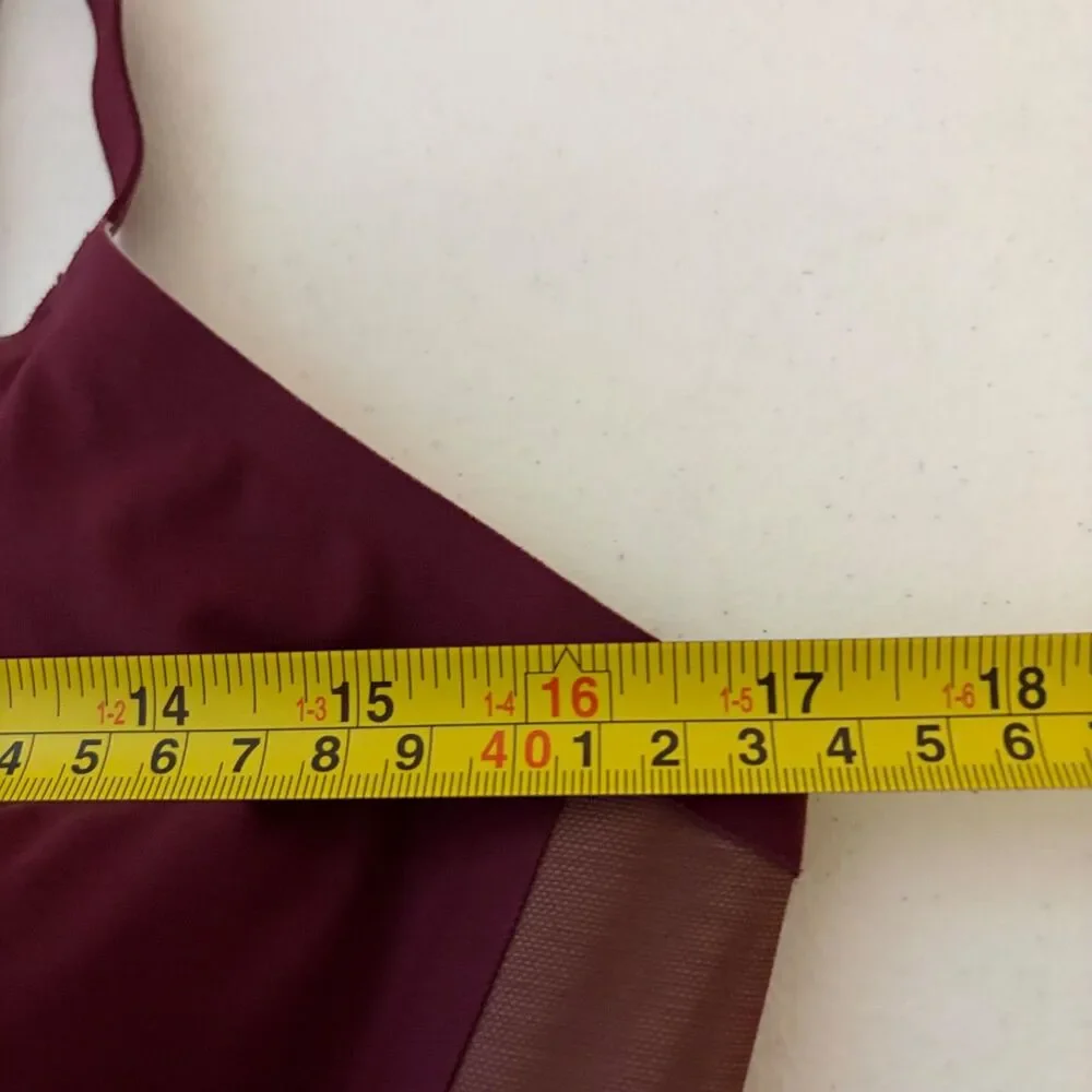 Honey Love Bra Women's XL Maroon 38D/DD E Beige Adjustable Wireless